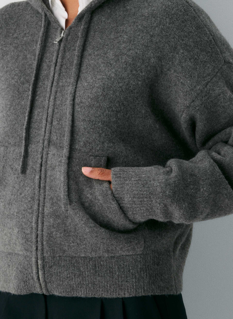 peyton zip hoodie heather charcoal