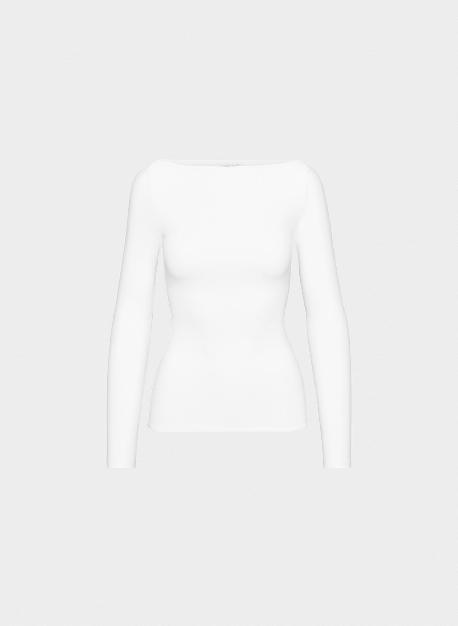 original contour boatneck langarmshirt schwarz