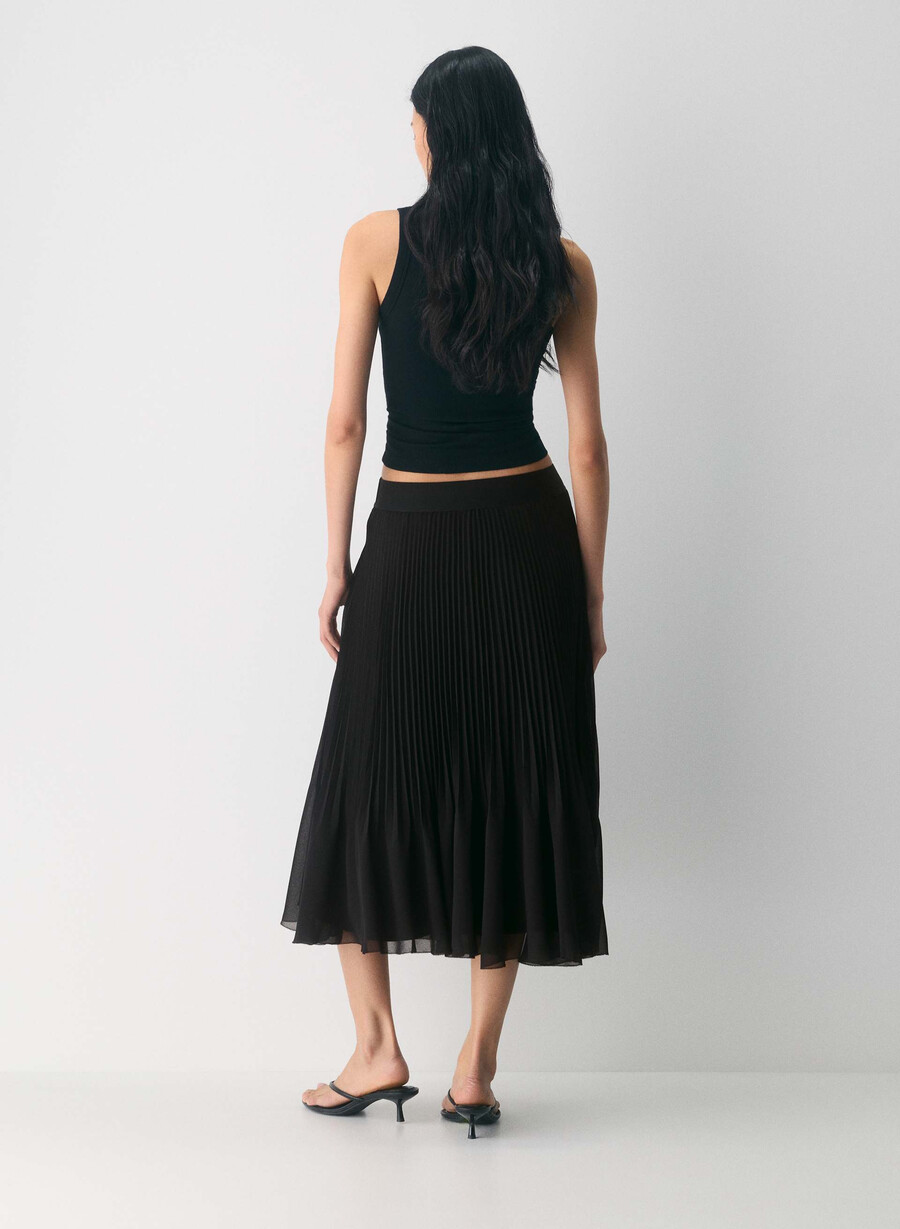 twirl plisseerock schwarz