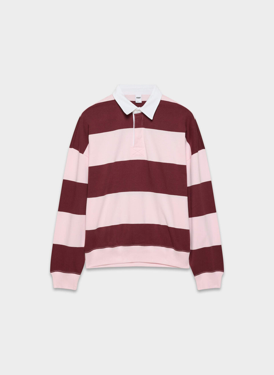mighty cotton lomu polo langarm villa pnk smc brgdy