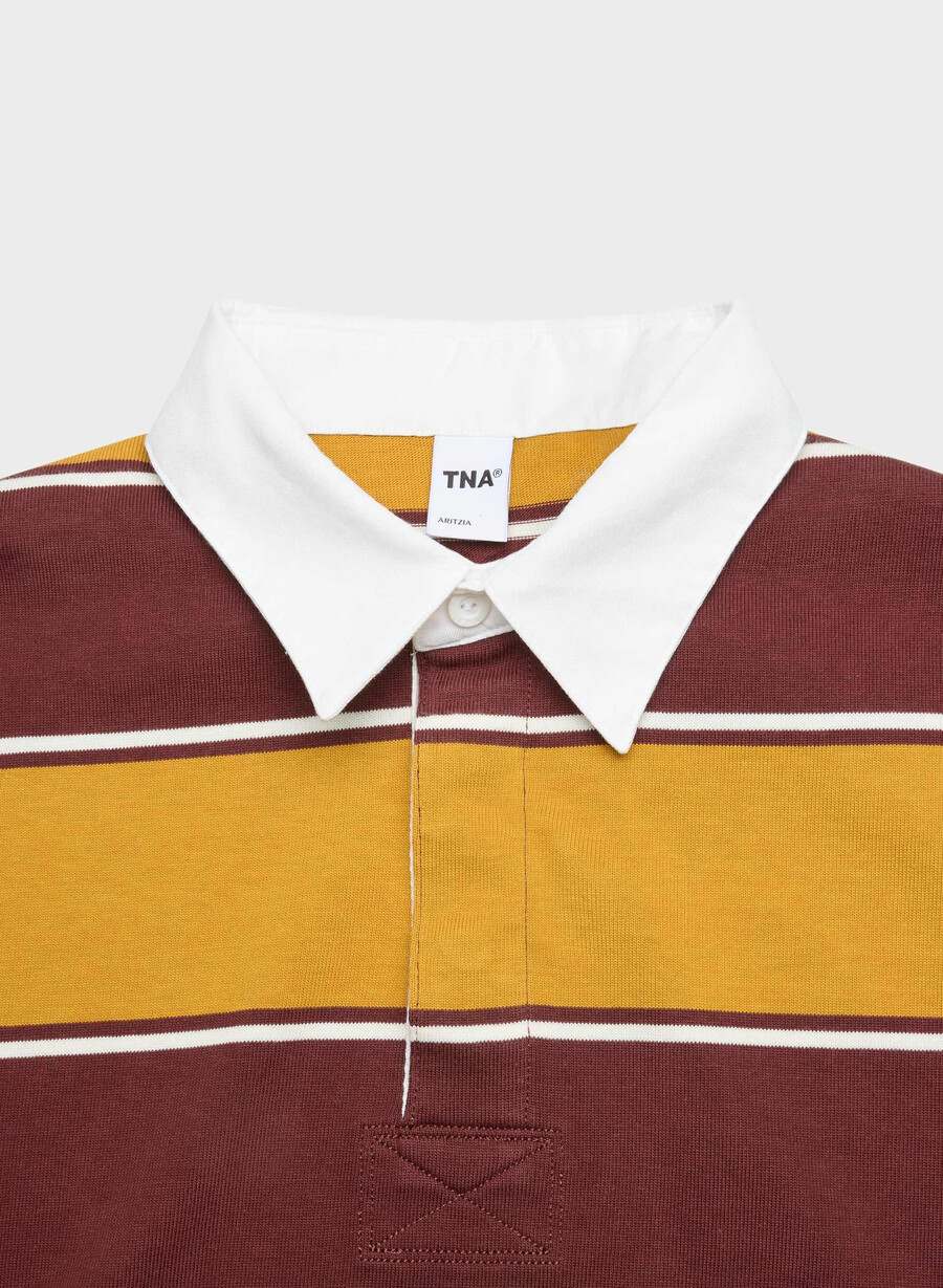 mighty cotton lomu polo langarmshirt gld cst ylwsmc brgn