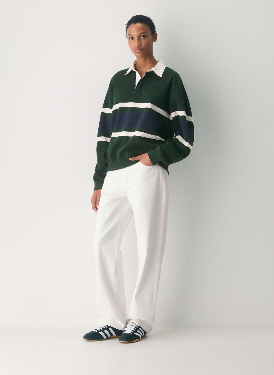 mighty cotton lomu polo langarm figtree grnadmiral