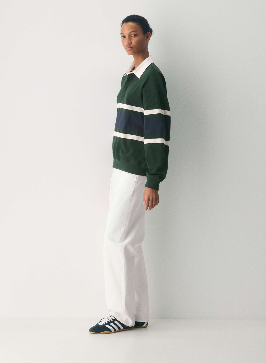 mighty cotton lomu polo langarm figtree grnadmiral