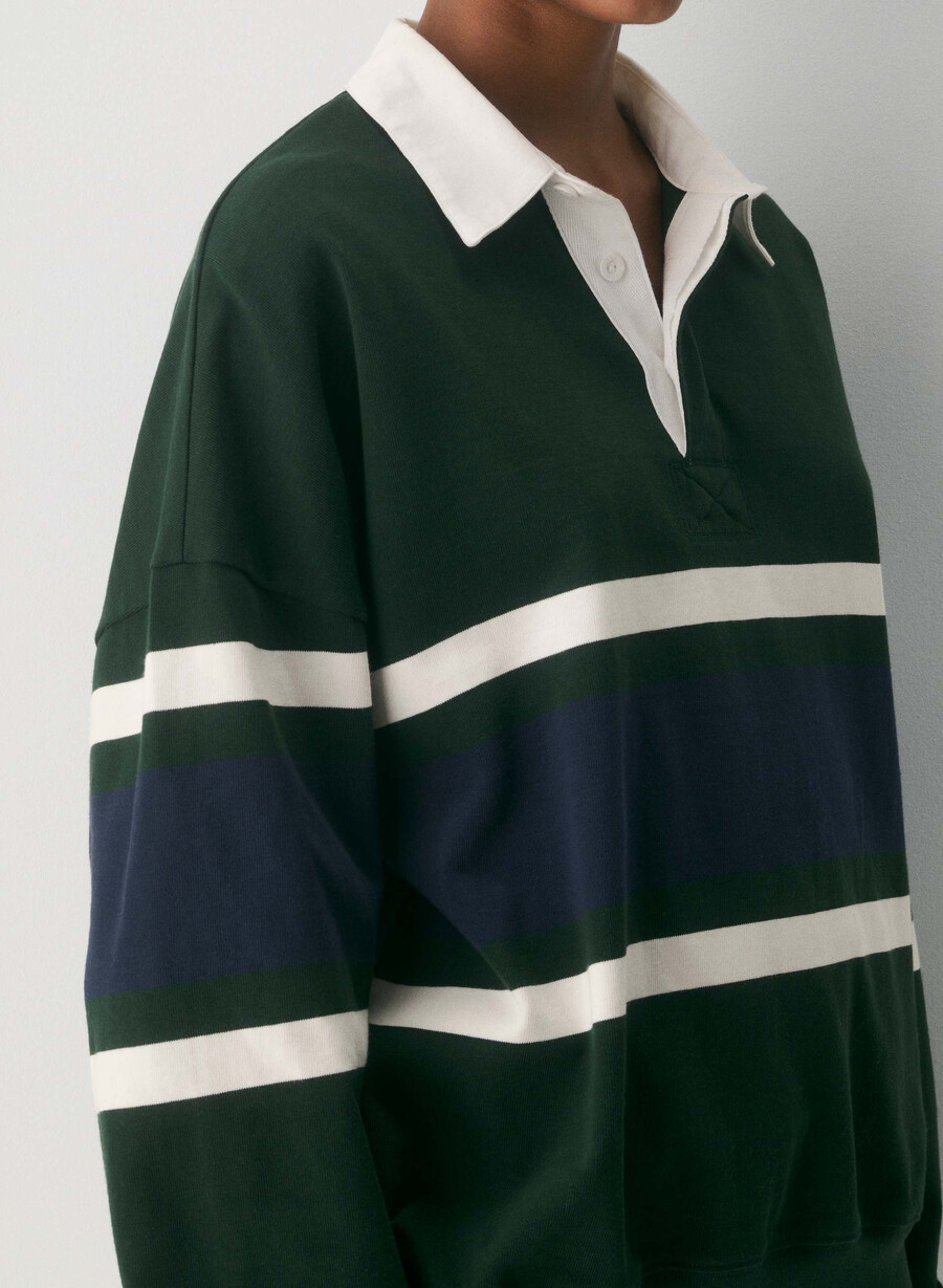 mighty cotton lomu polo langarm figtree grnadmiral