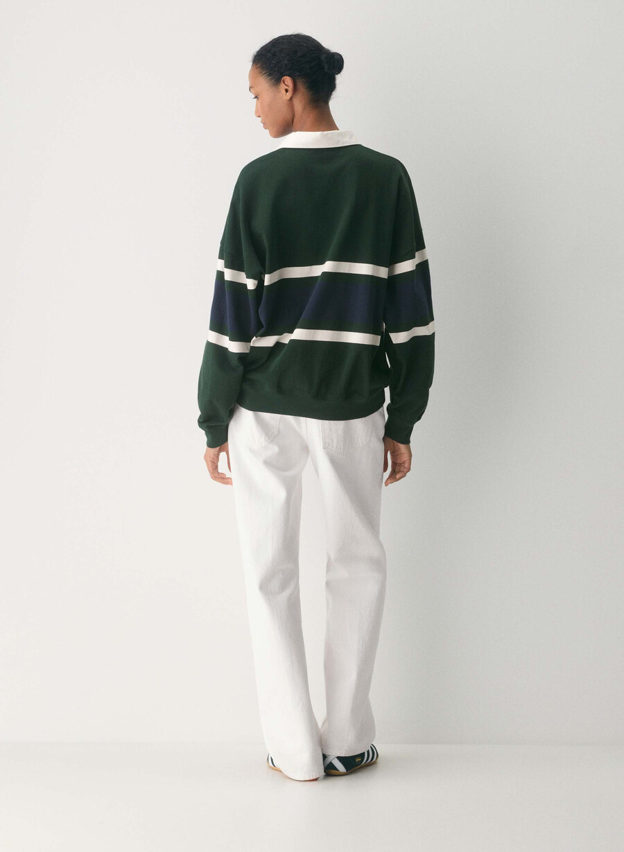 mighty cotton lomu polo langarm figtree grnadmiral