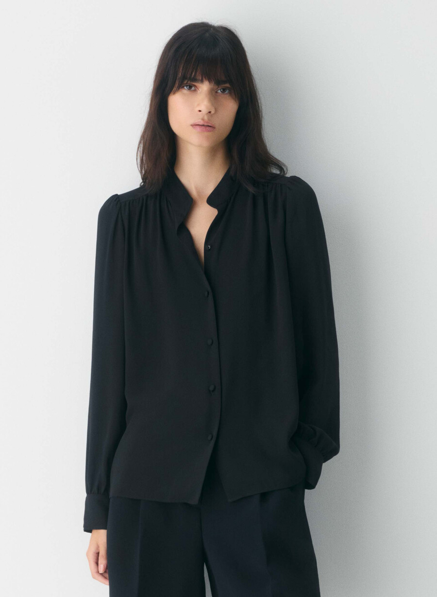 delphine bluse hellbirkenfarben