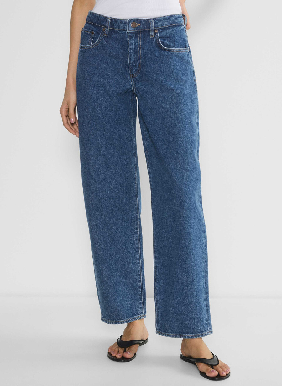 denim forum kai relaxed mid-rise barrel jeans no-stress medium blue
