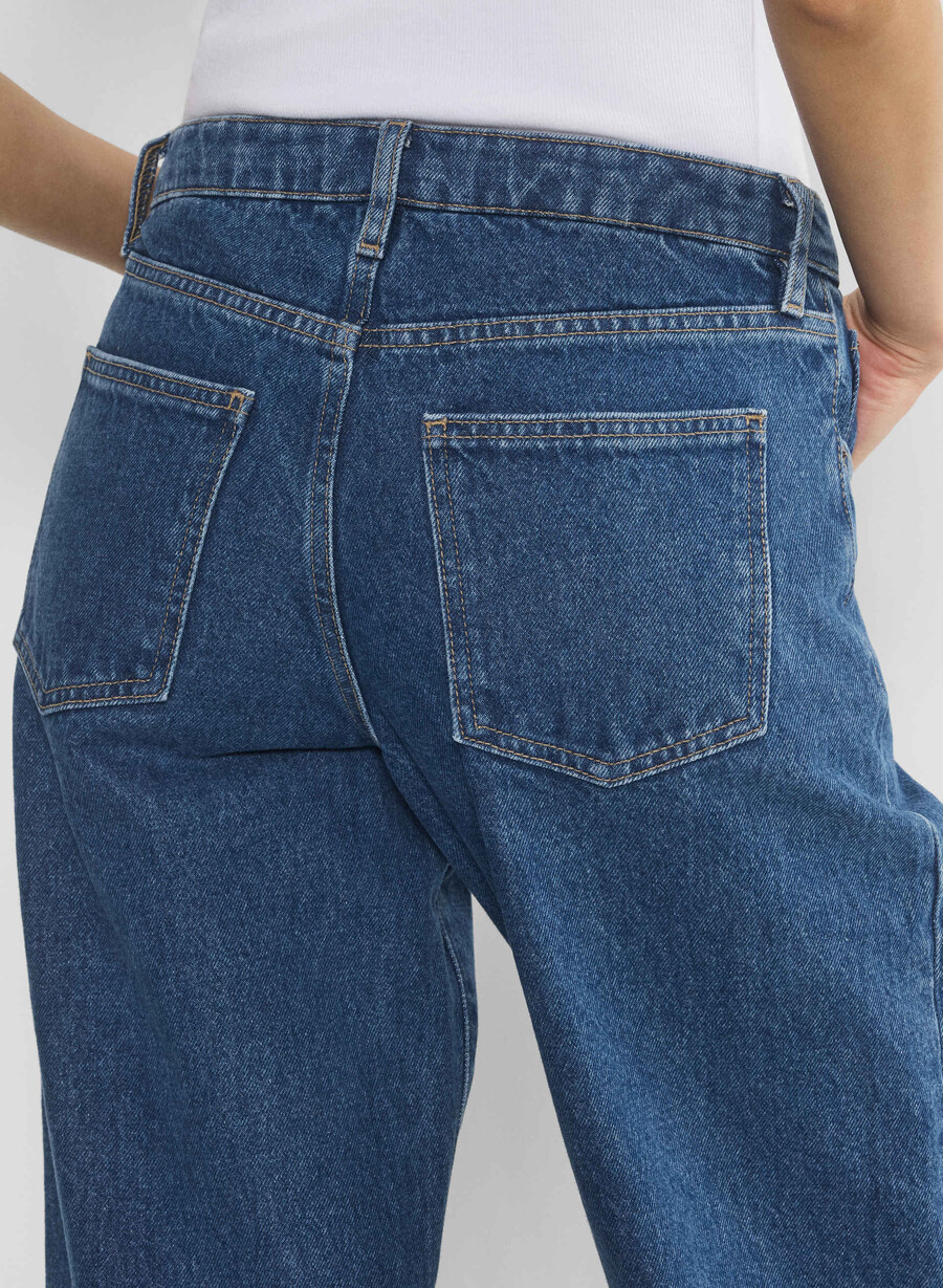 denim forum kai relaxed mid-rise barrel jeans no-stress medium blue