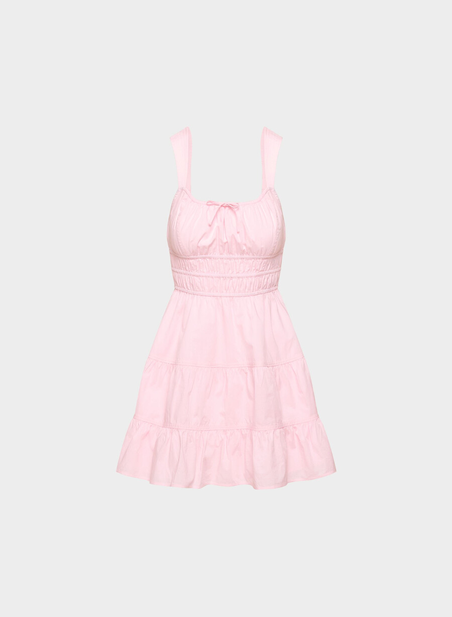 martine poplinkleid villa pink