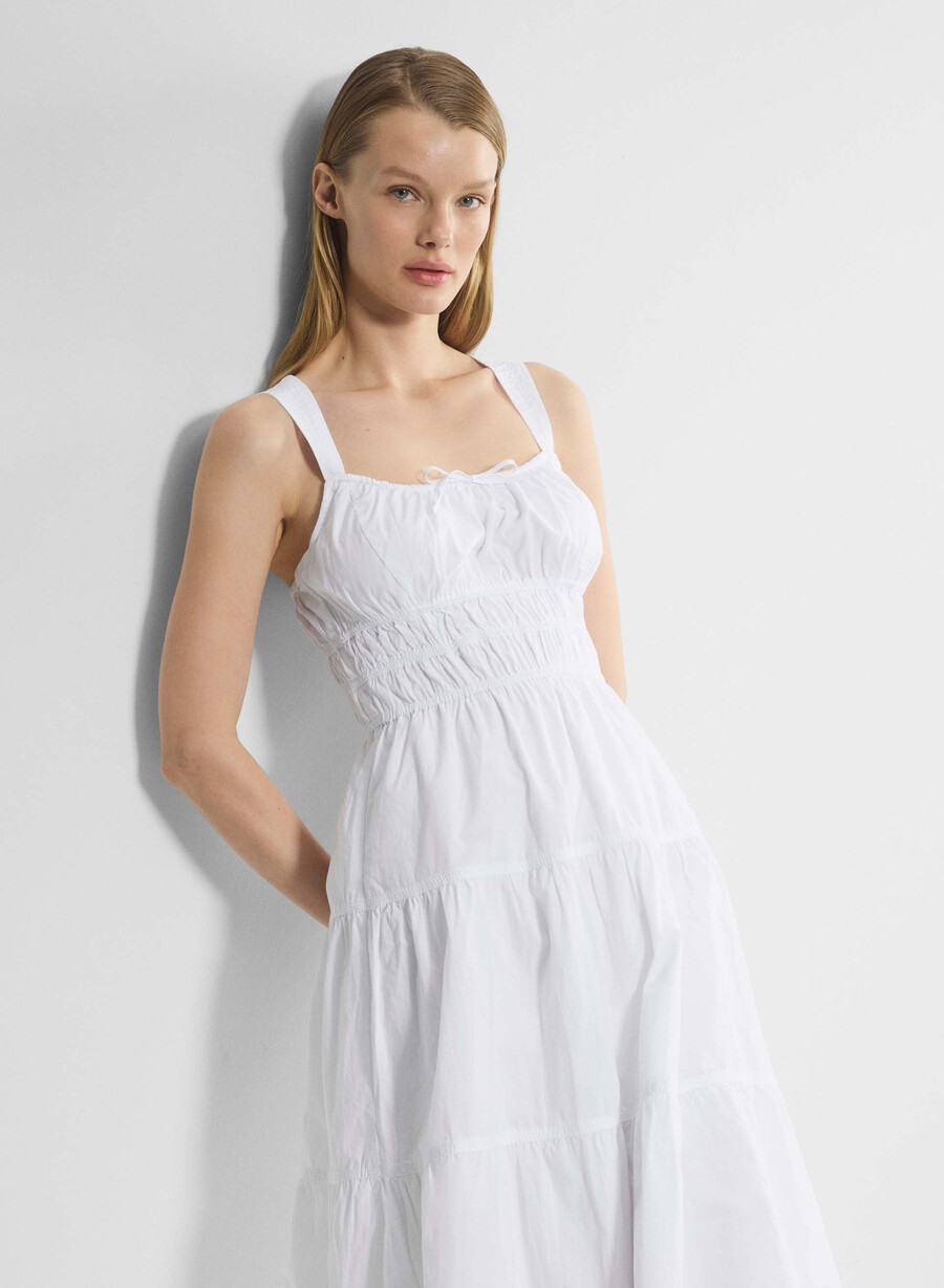 martine poplin midikleid villa pink