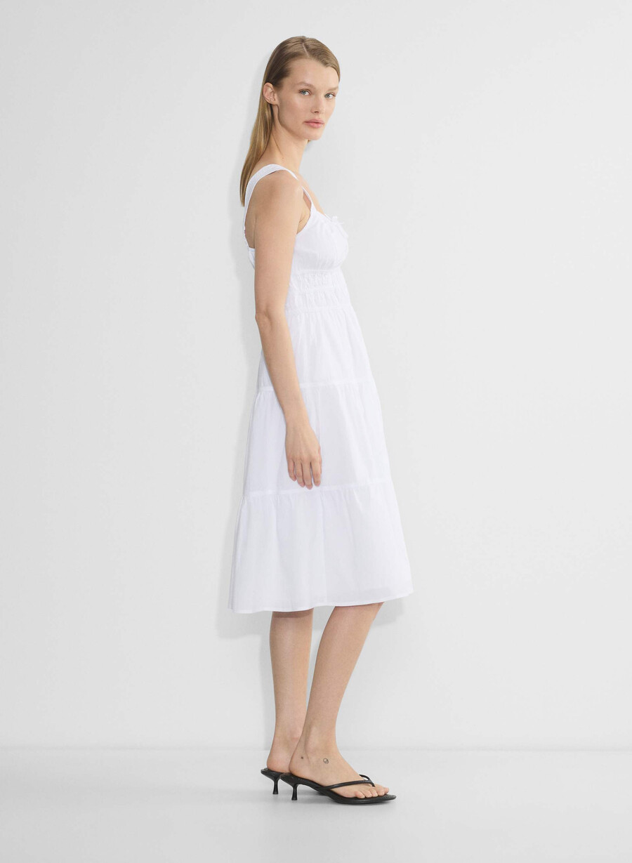 martine poplin midikleid villa pink