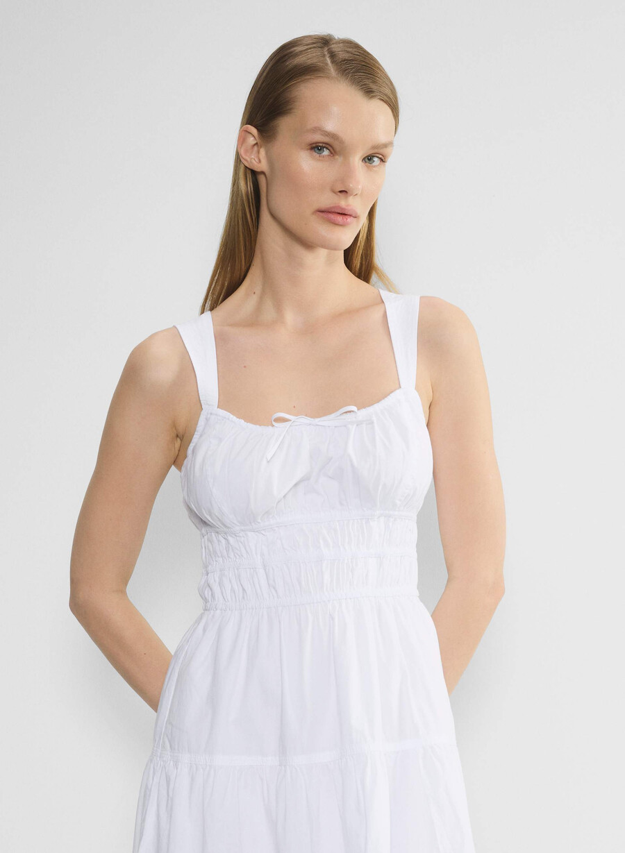 martine poplin midikleid villa pink