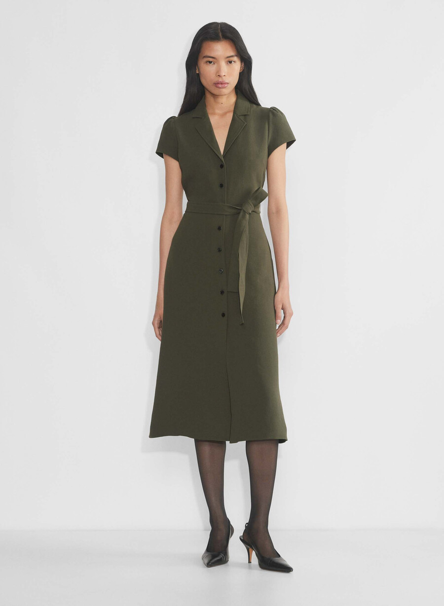 hemdkleid in dunkeloliv