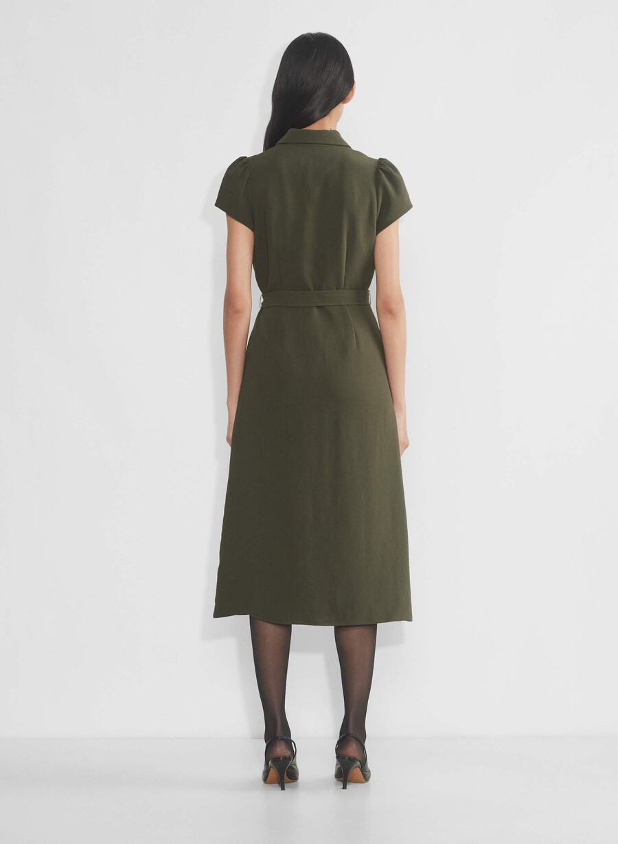hemdkleid in dunkeloliv