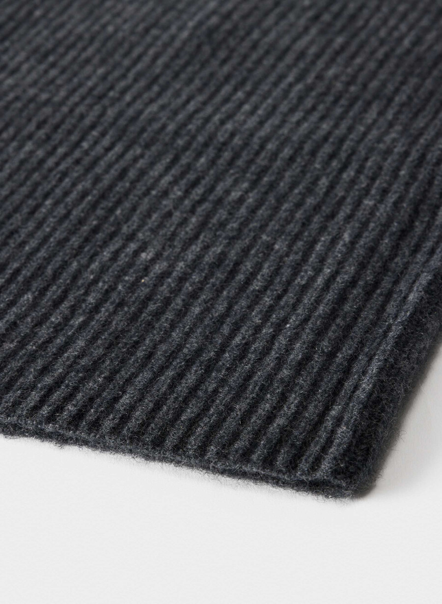 kaschmir-rippkragenwärmer heather chrome