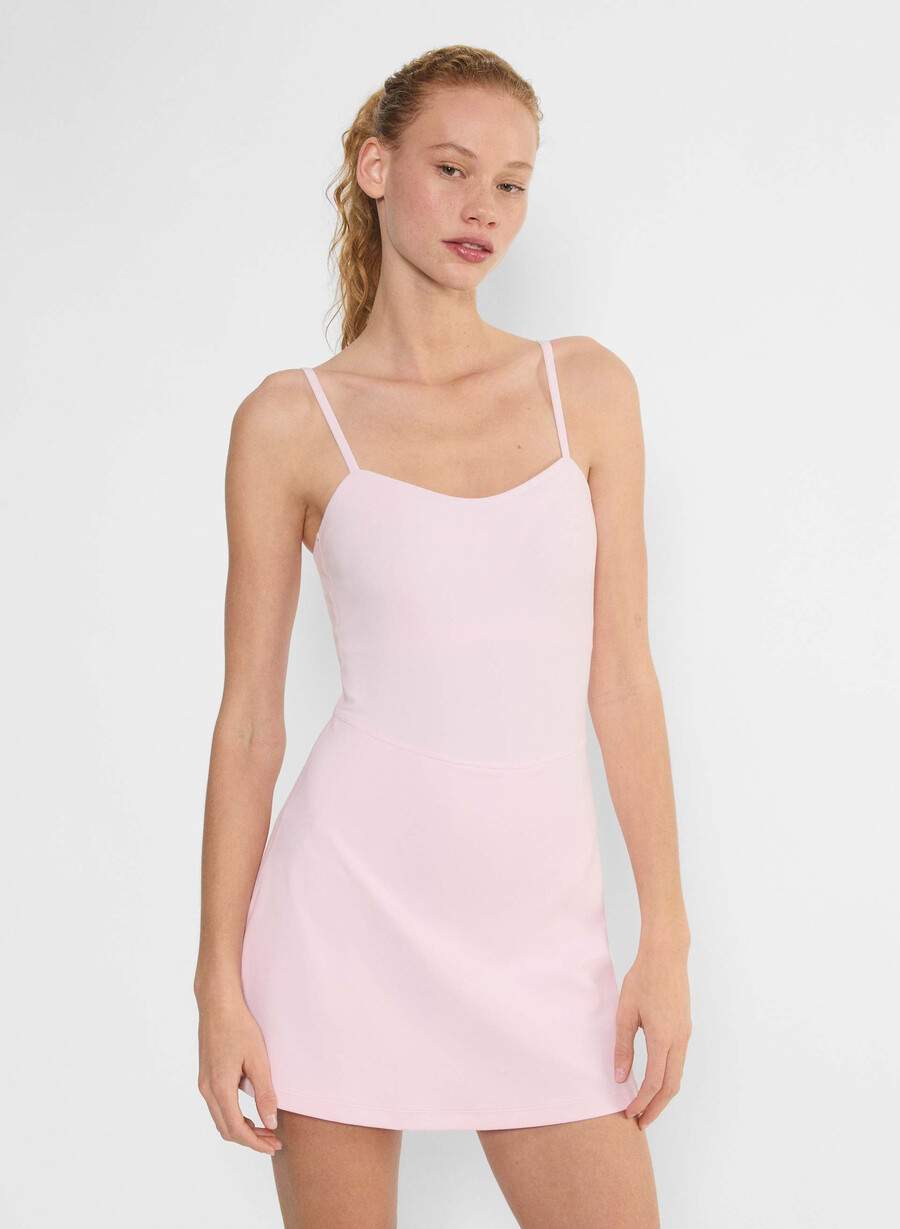 butter toss sweetheart sports dress villa pink