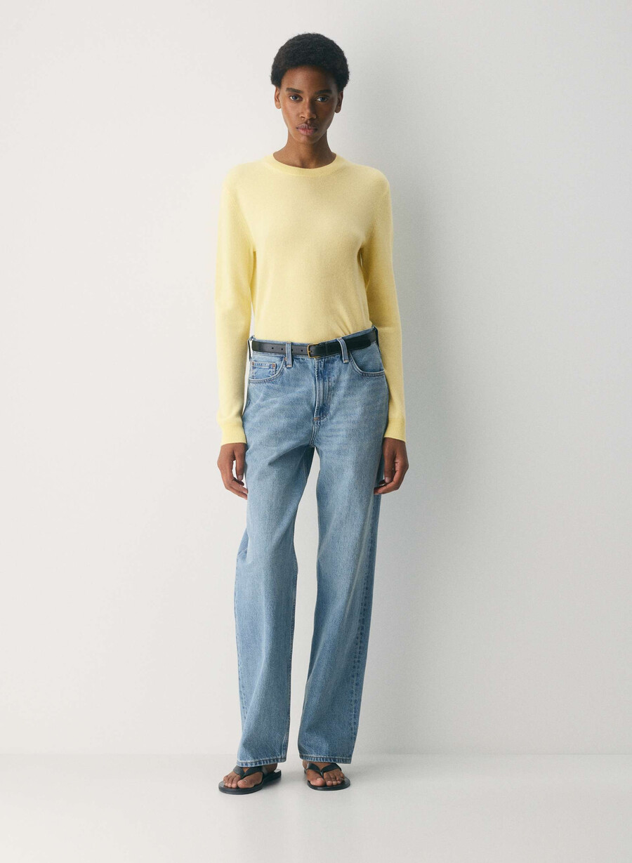 bare cashmere touchstone pullover lemonade