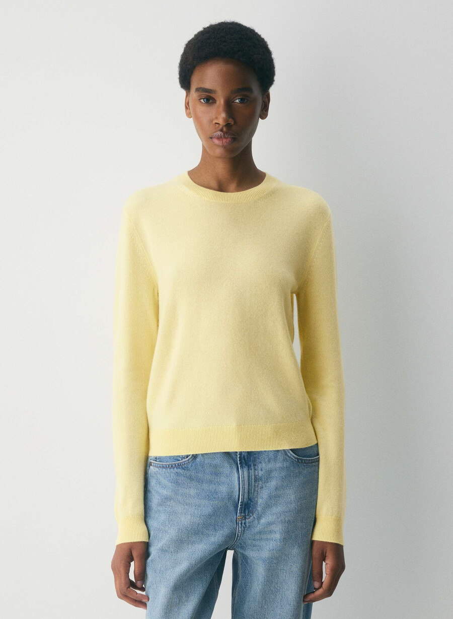 bare cashmere touchstone pullover lemonade