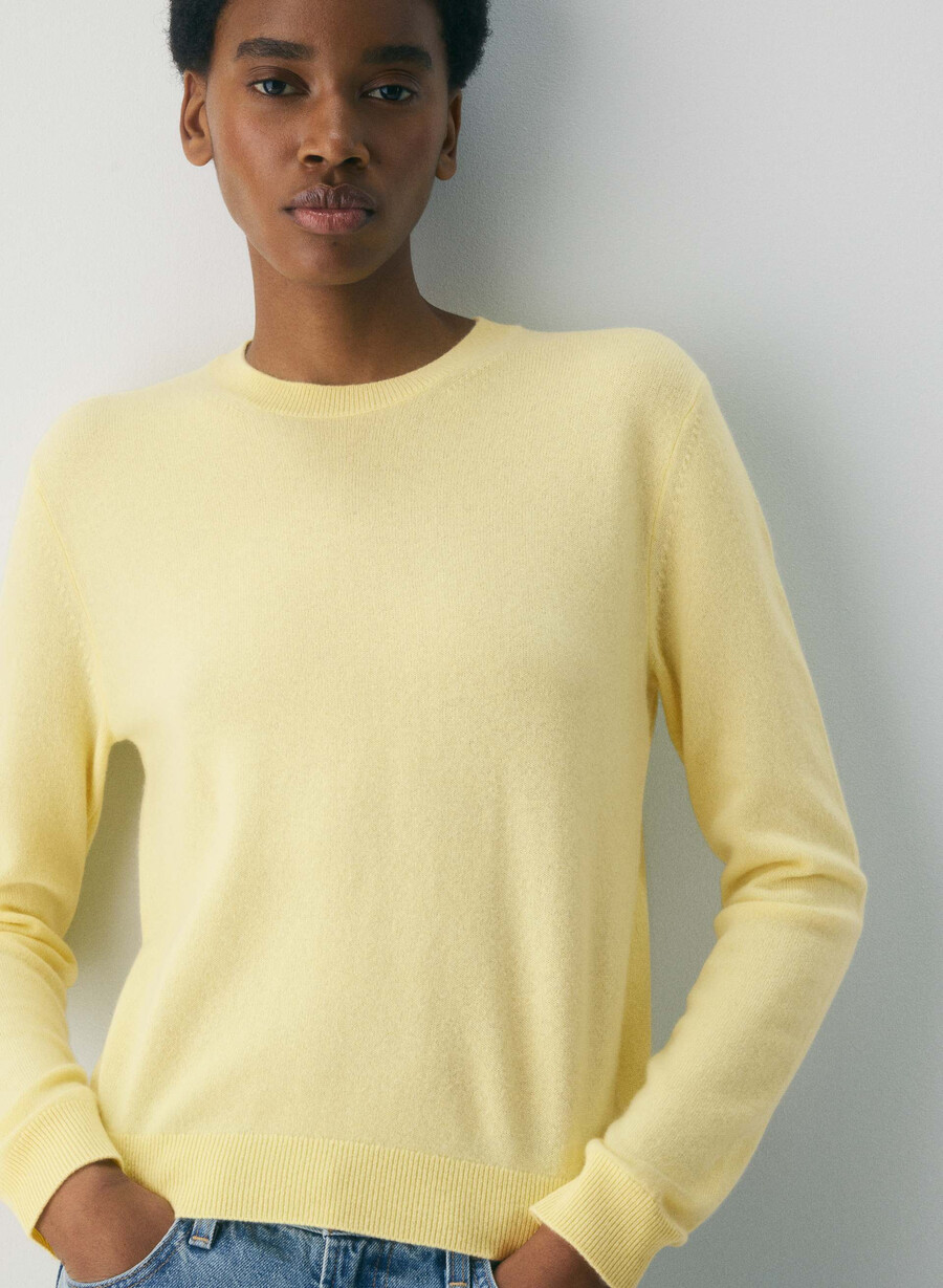 bare cashmere touchstone pullover lemonade