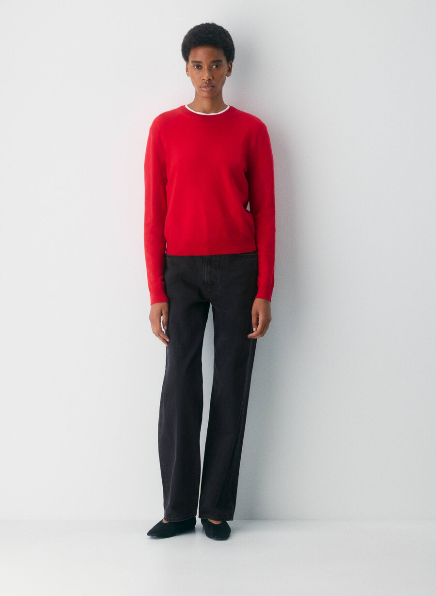 bare cashmere touchstone pullover blinkendes rot