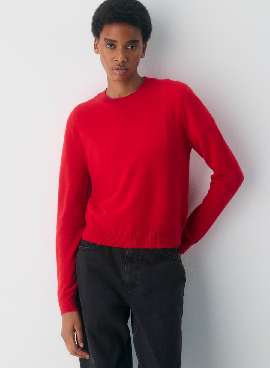 bare cashmere touchstone pullover blinkendes rot