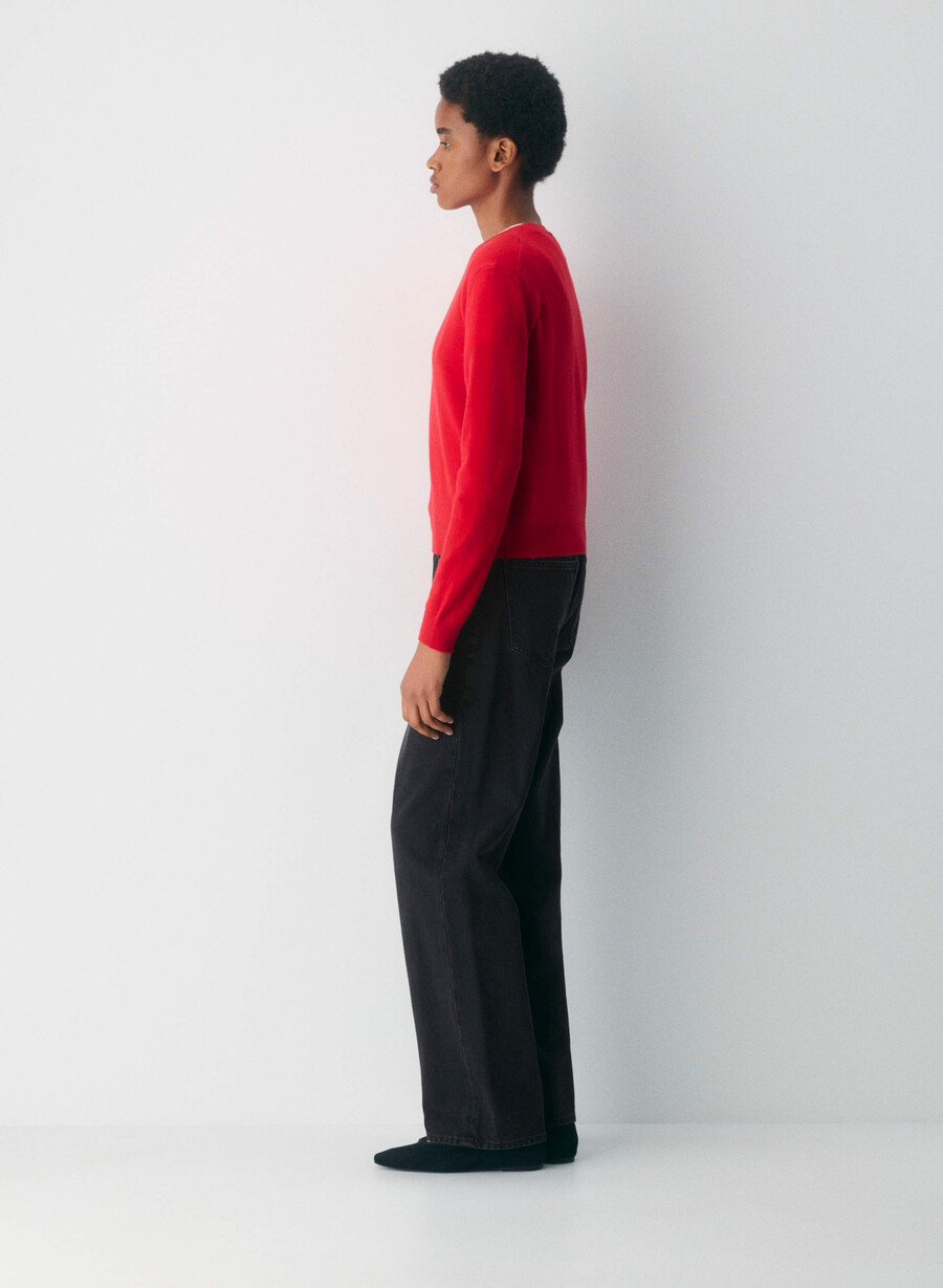 bare cashmere touchstone pullover blinkendes rot