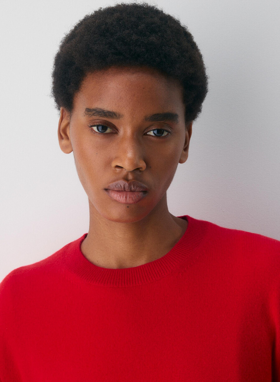 bare cashmere touchstone pullover blinkendes rot