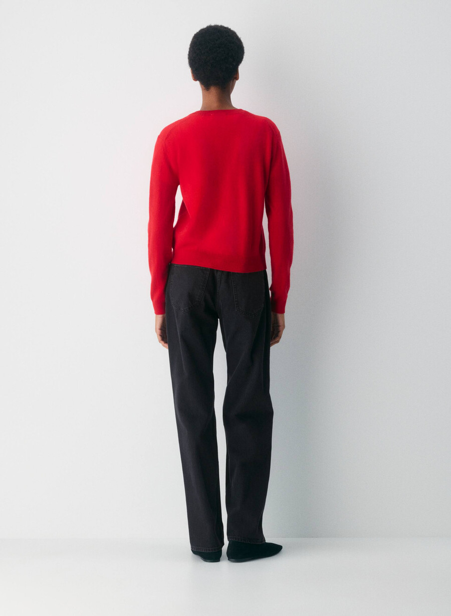 bare cashmere touchstone pullover blinkendes rot