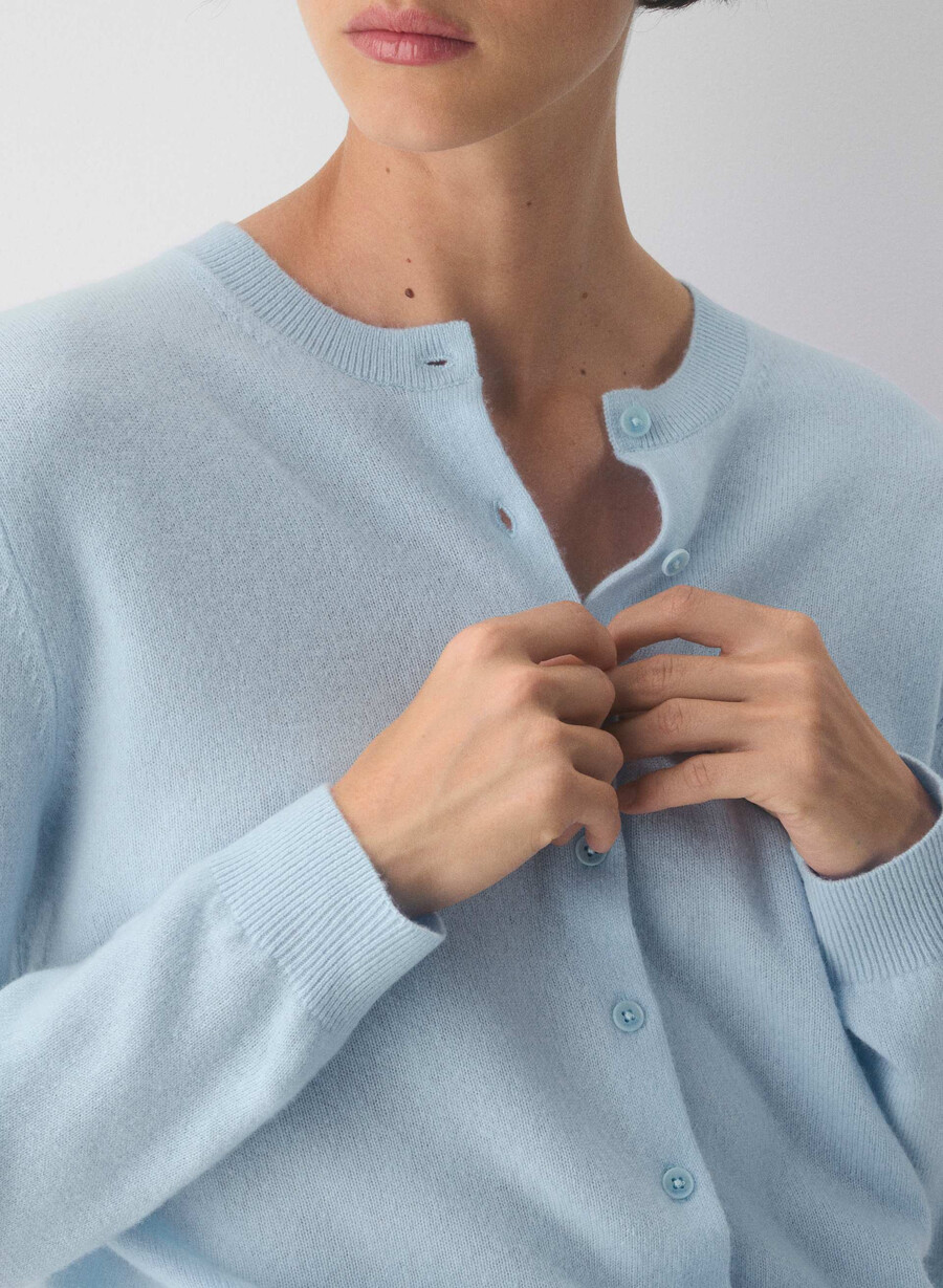bare cashmere exemplar cardigan villa blue
