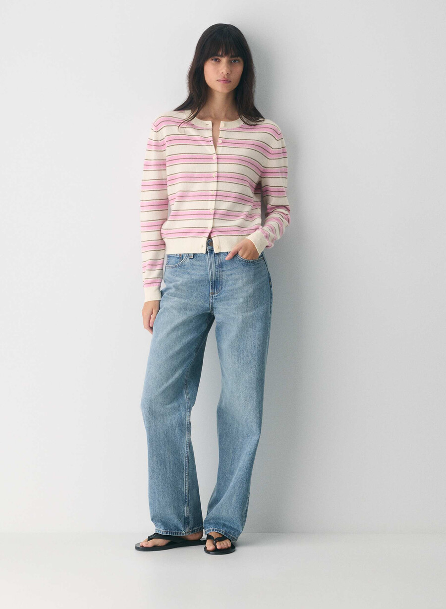 bare cashmere exemplar cardigan lght brch jlybn pnk