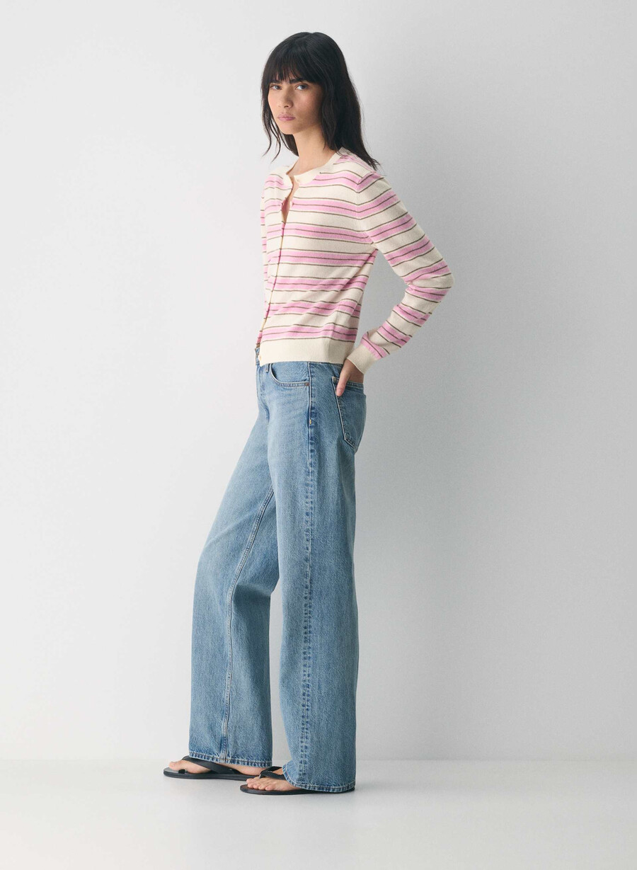 bare cashmere exemplar cardigan lght brch jlybn pnk