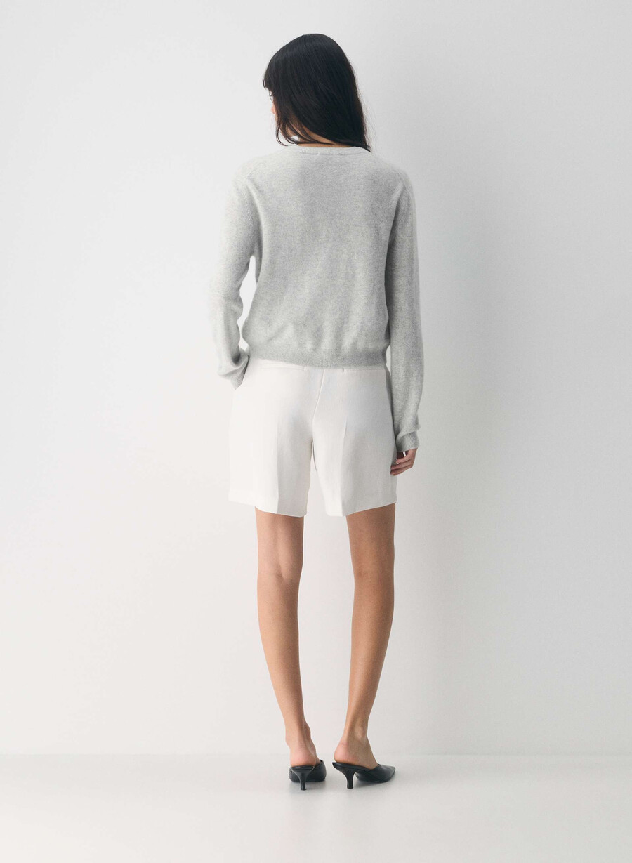 bare cashmere exemplar cardigan heather chrome