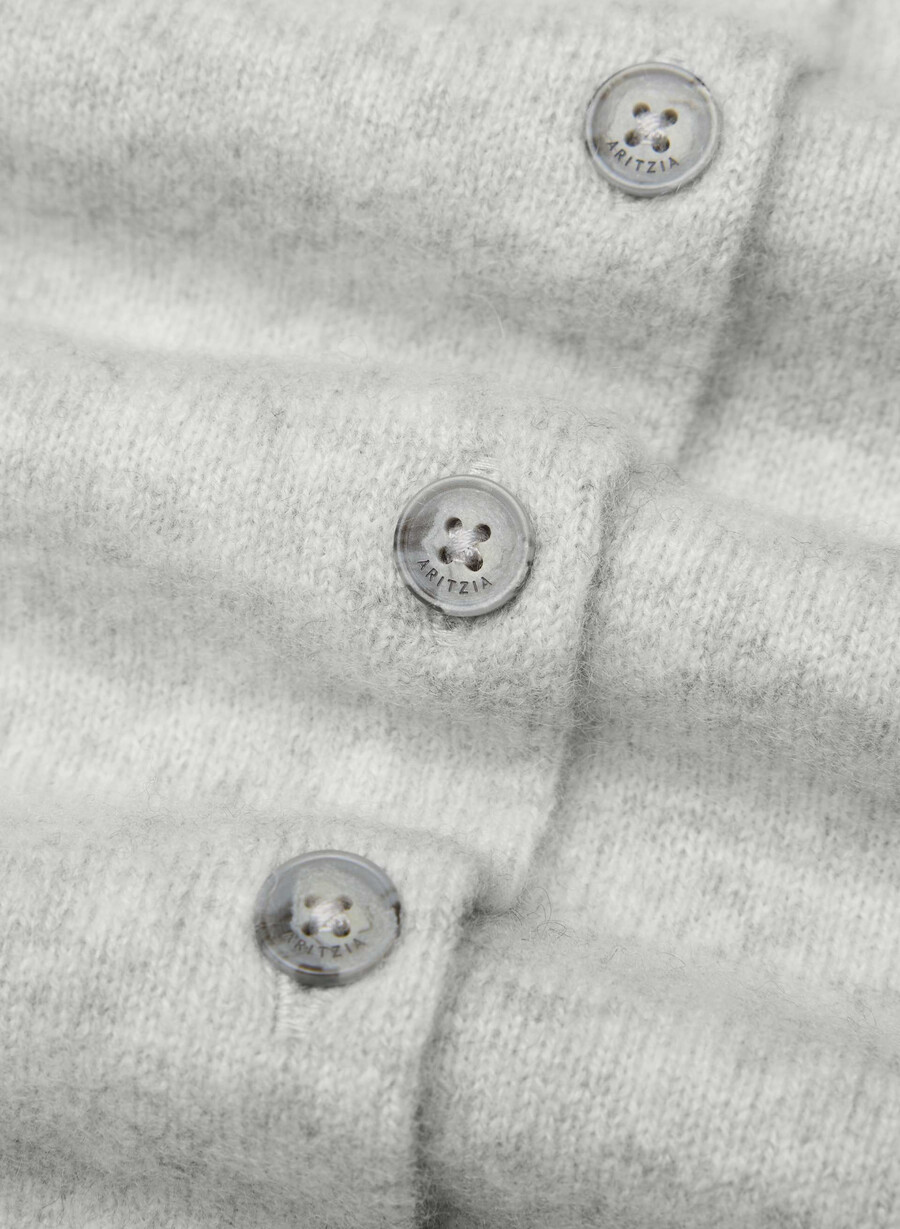 bare cashmere exemplar cardigan heather chrome
