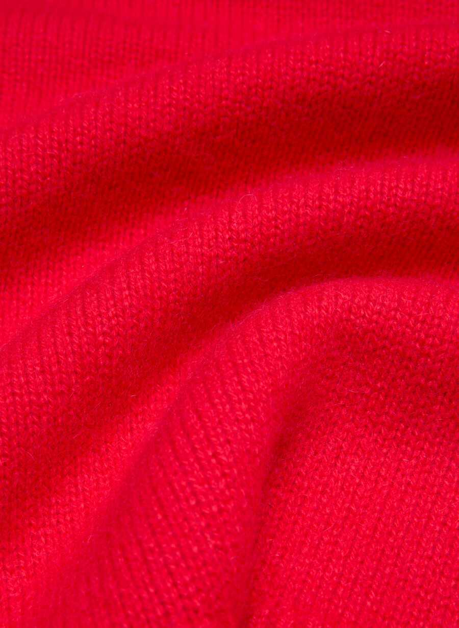 plüschiger kaschmirpullover in oversize-passform meliert in anthrazit