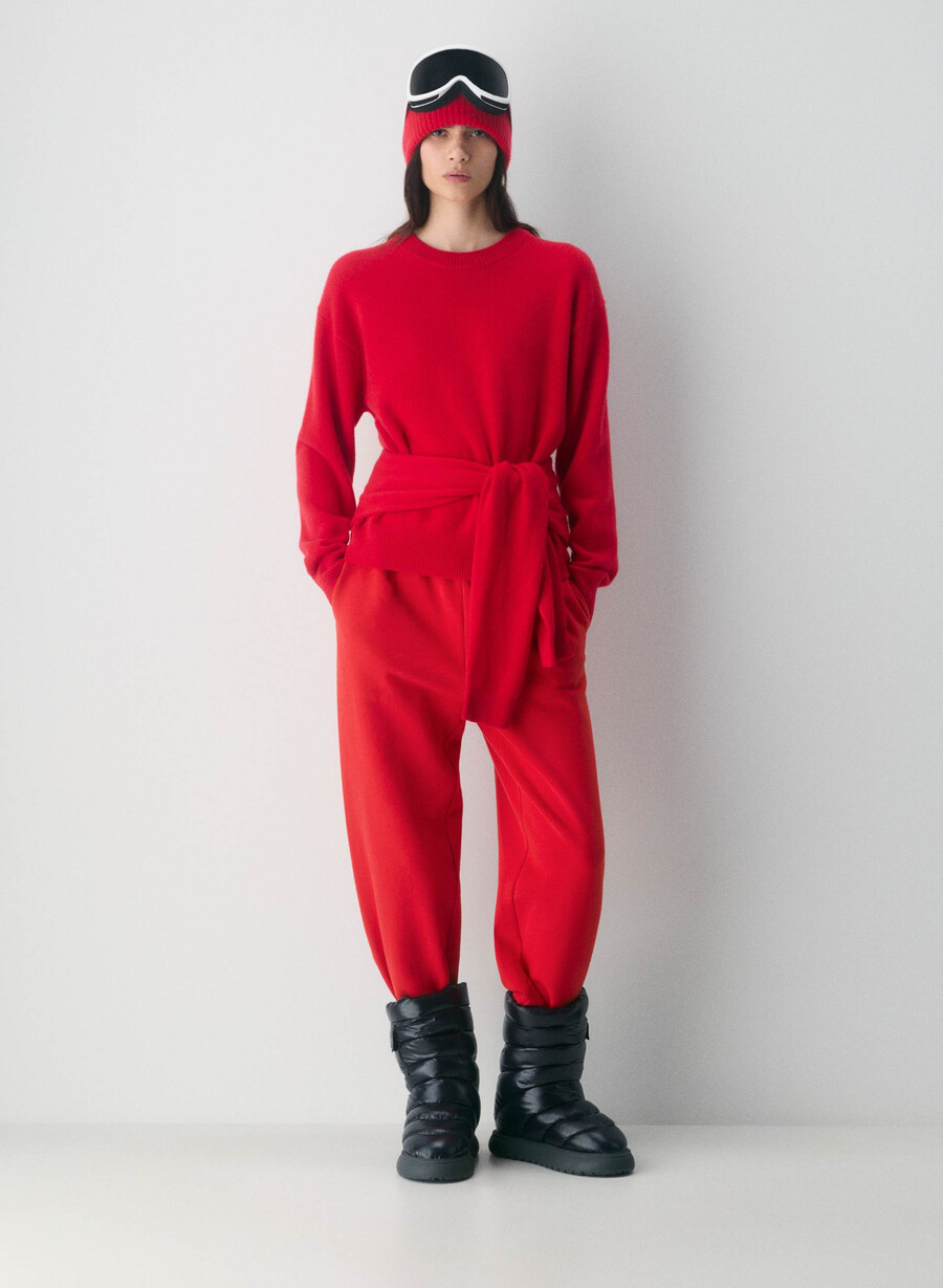 essential cashmere relic sweater blinkendes rot