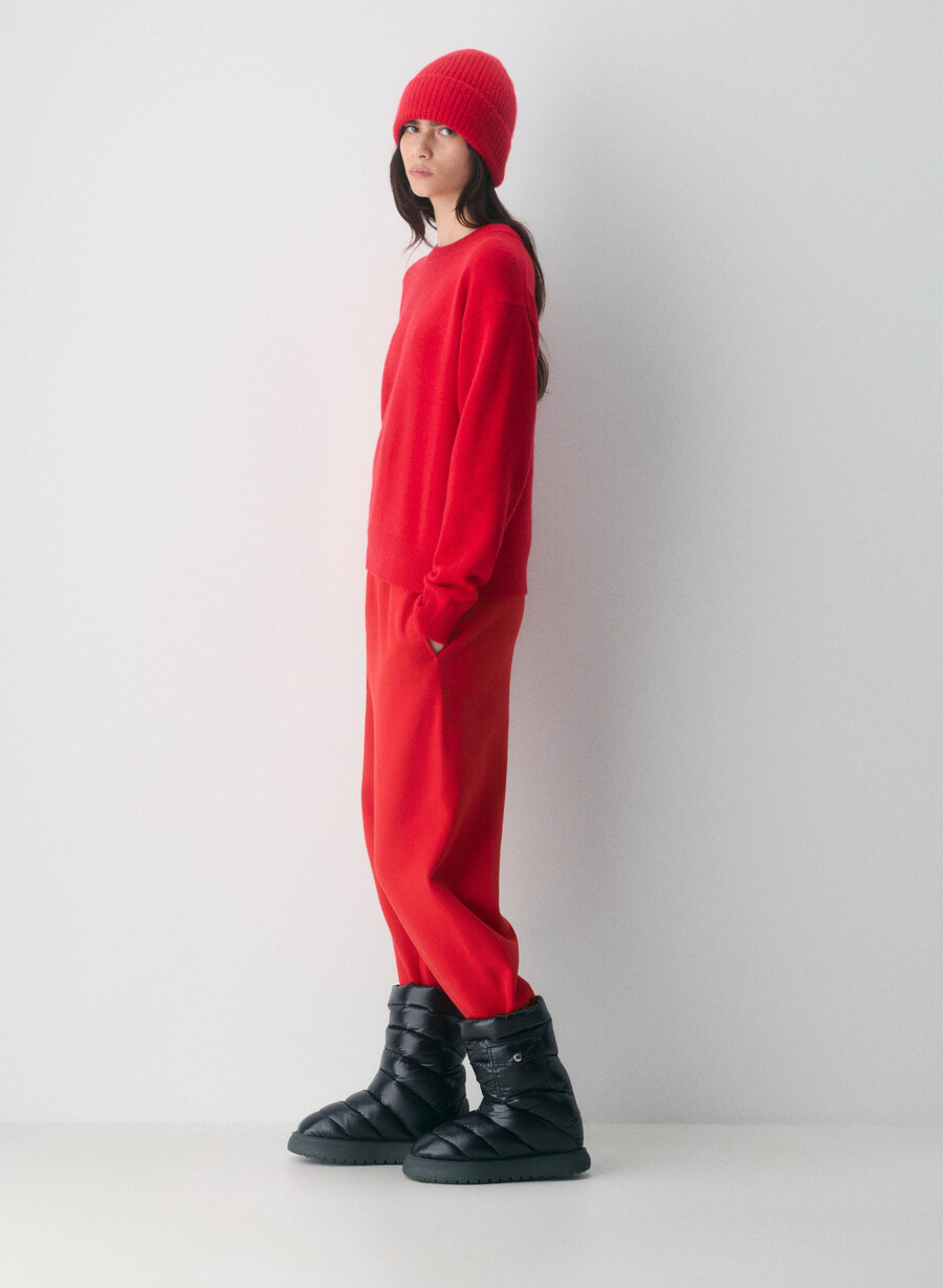 essential cashmere relic sweater blinkendes rot