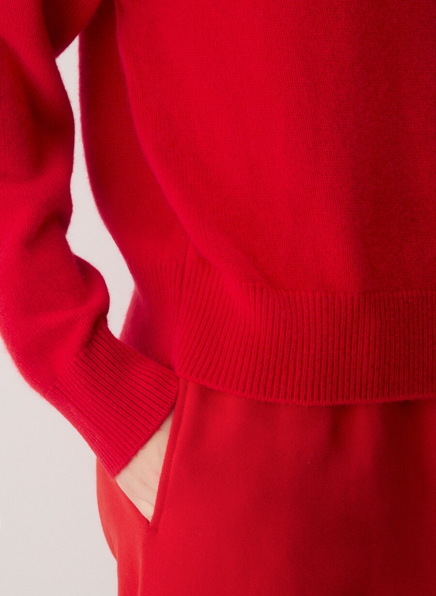essential cashmere relic sweater blinkendes rot