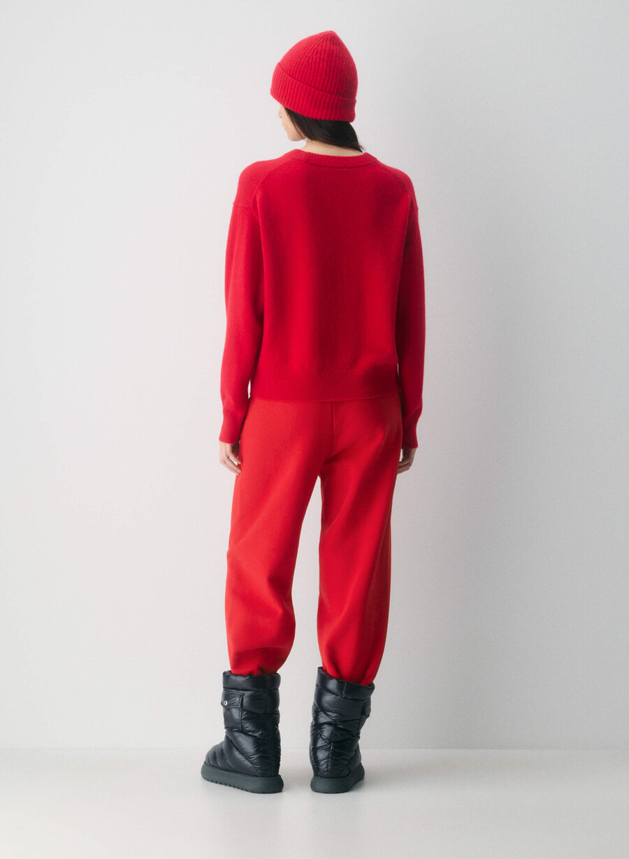 essential cashmere relic sweater blinkendes rot