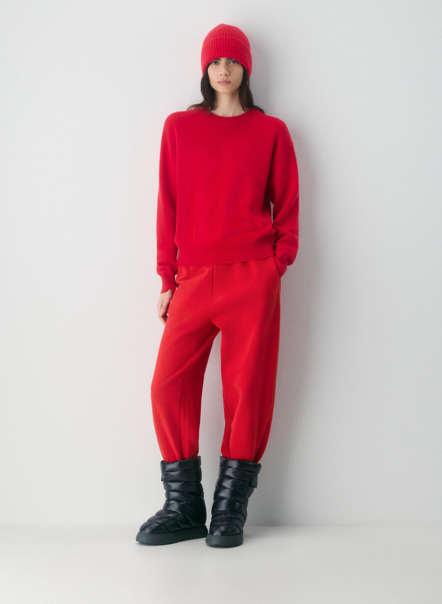 essential cashmere relic sweater blinkendes rot