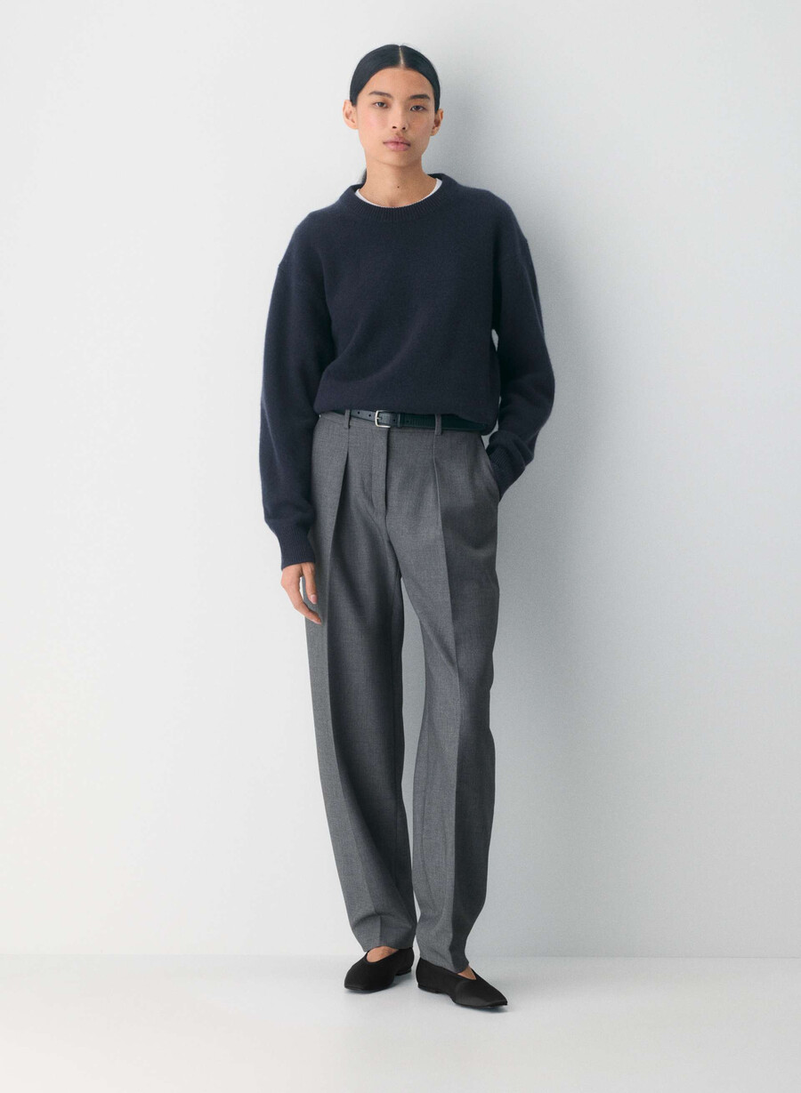 essential cashmere relic sweater dunkelblau