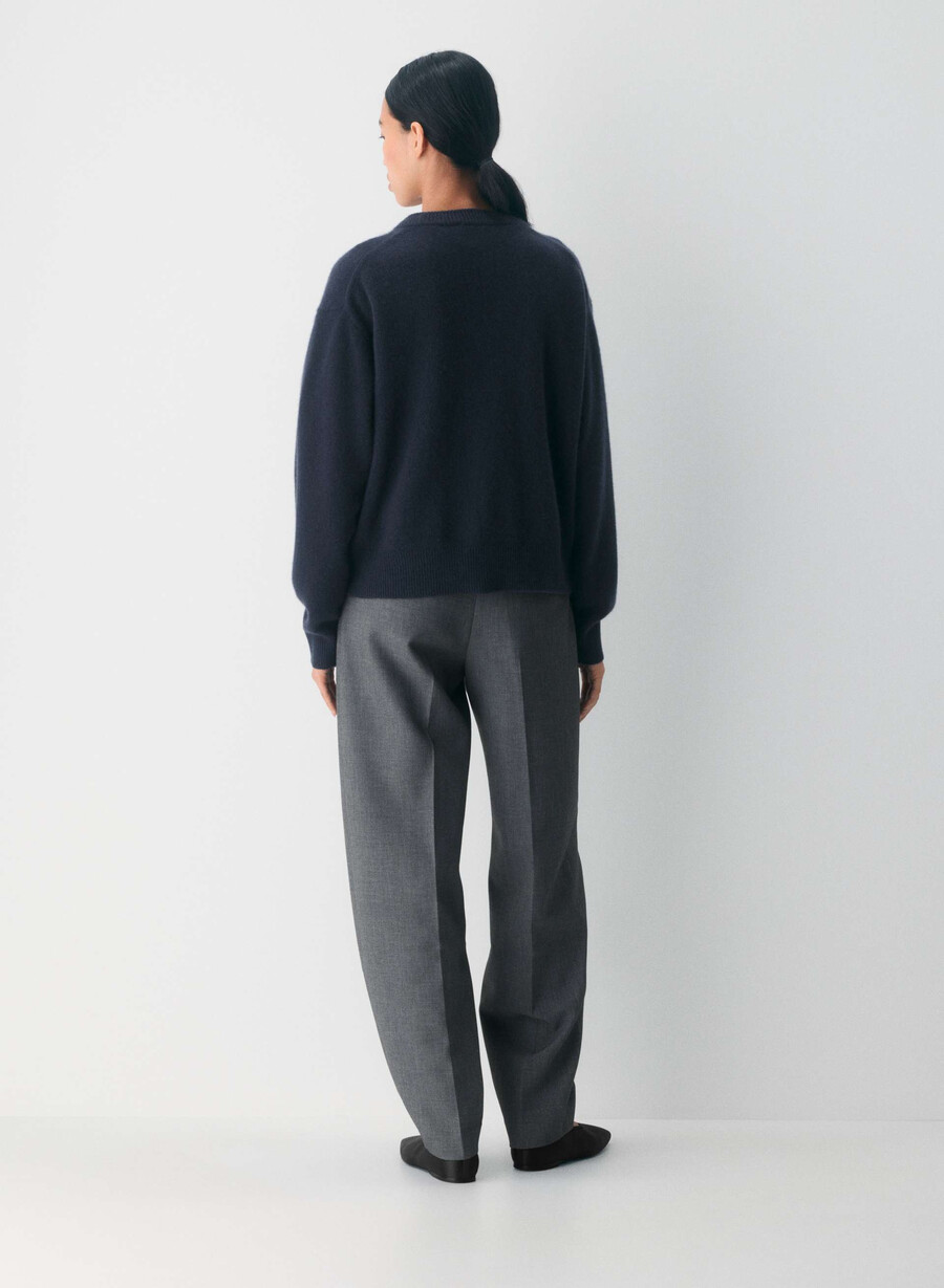 essential cashmere relic sweater dunkelblau