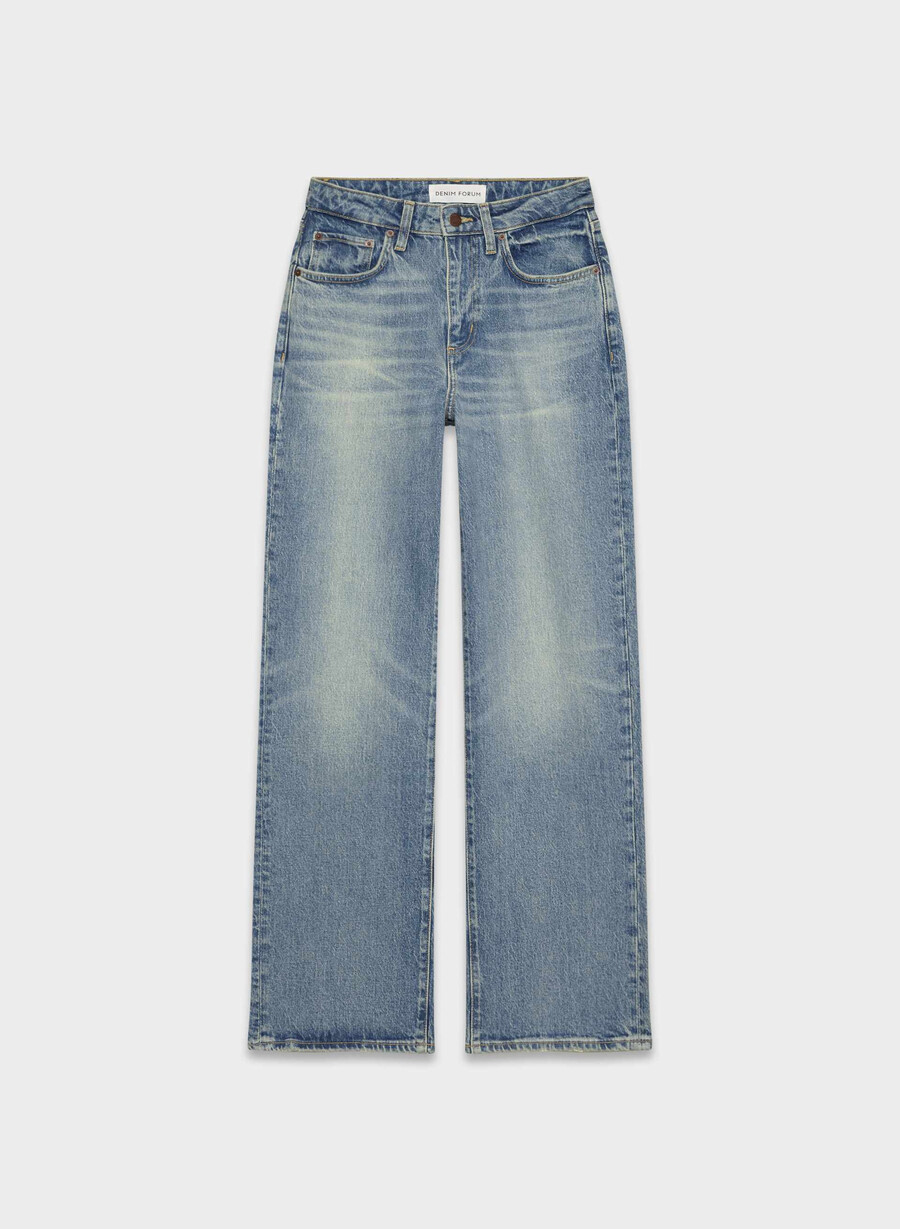 denim forum remy curve-fit hi-rise wide jeans vintage medium blue