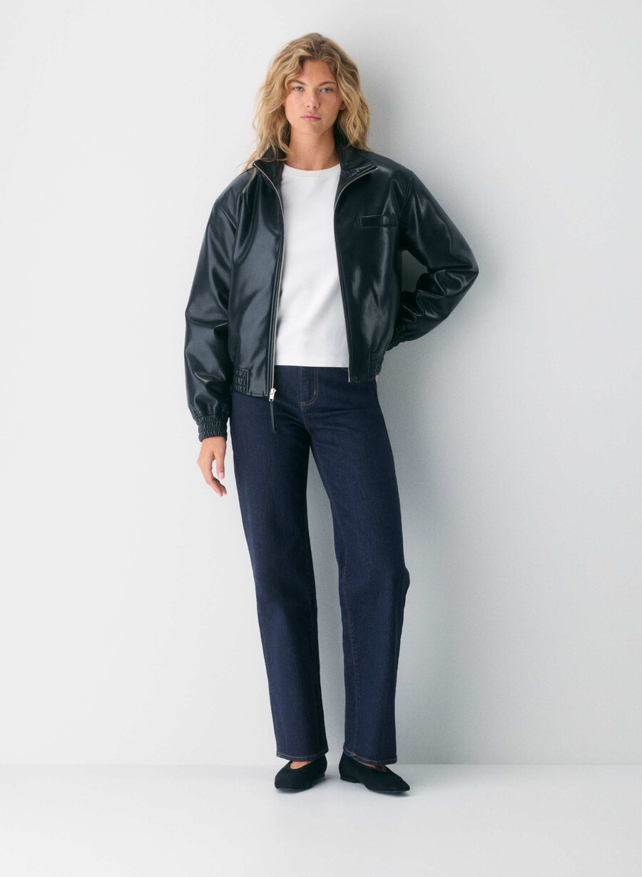 denim forum remy curve-fit hi-rise wide jeans vintage dunkelblau