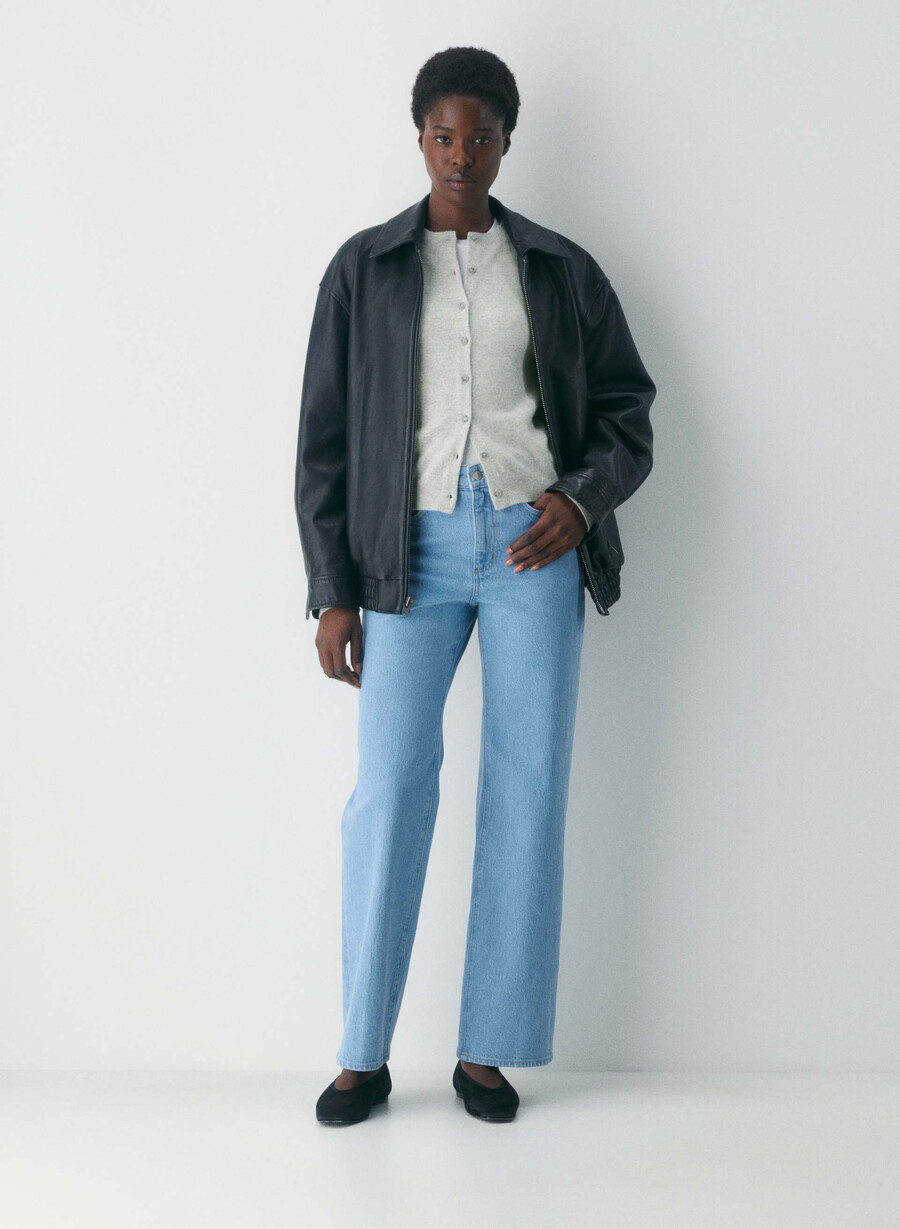 denim forum remy curve-fit hi-rise wide jeans true super light blu