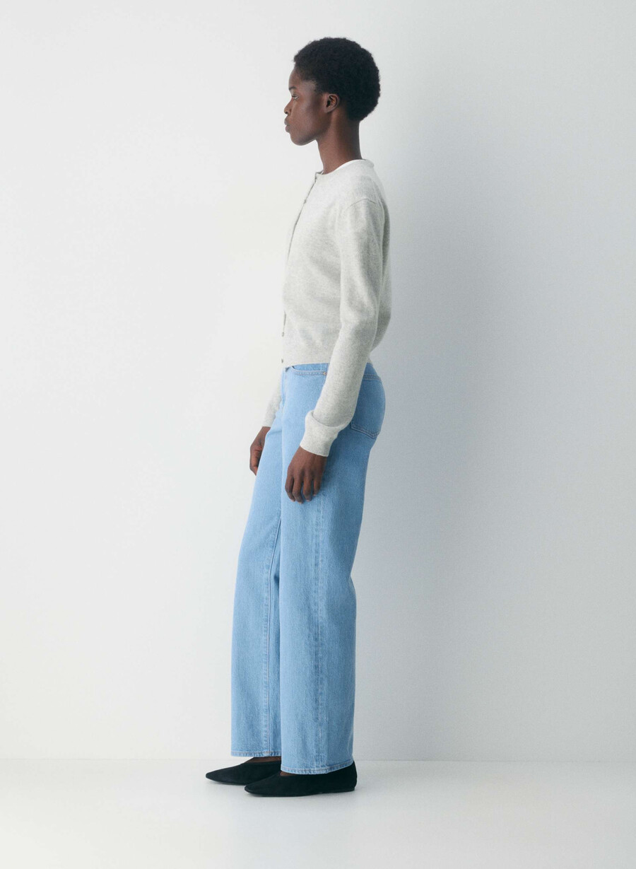 denim forum remy curve-fit hi-rise wide jeans true super light blu