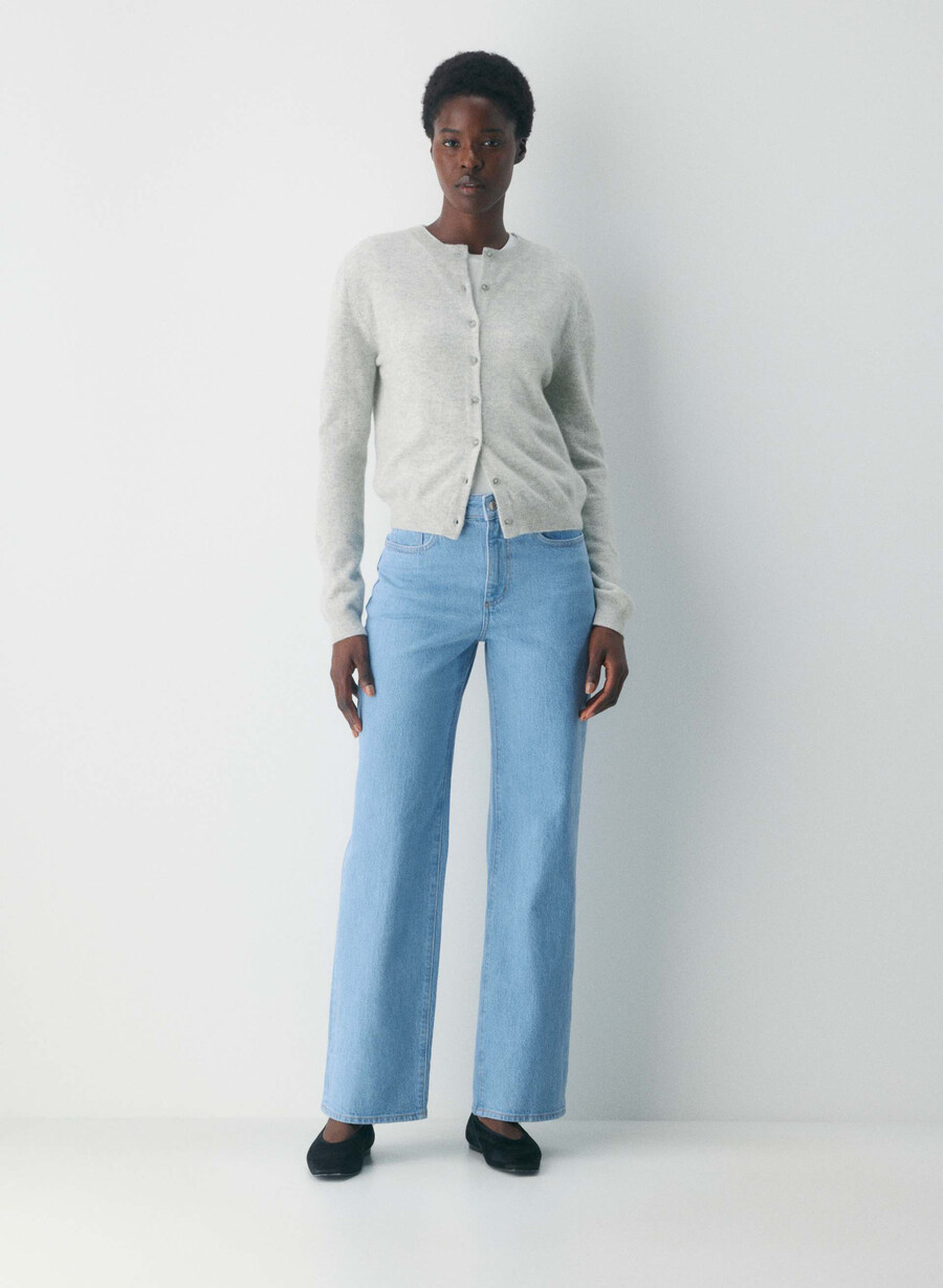 denim forum remy curve-fit hi-rise wide jeans true super light blu