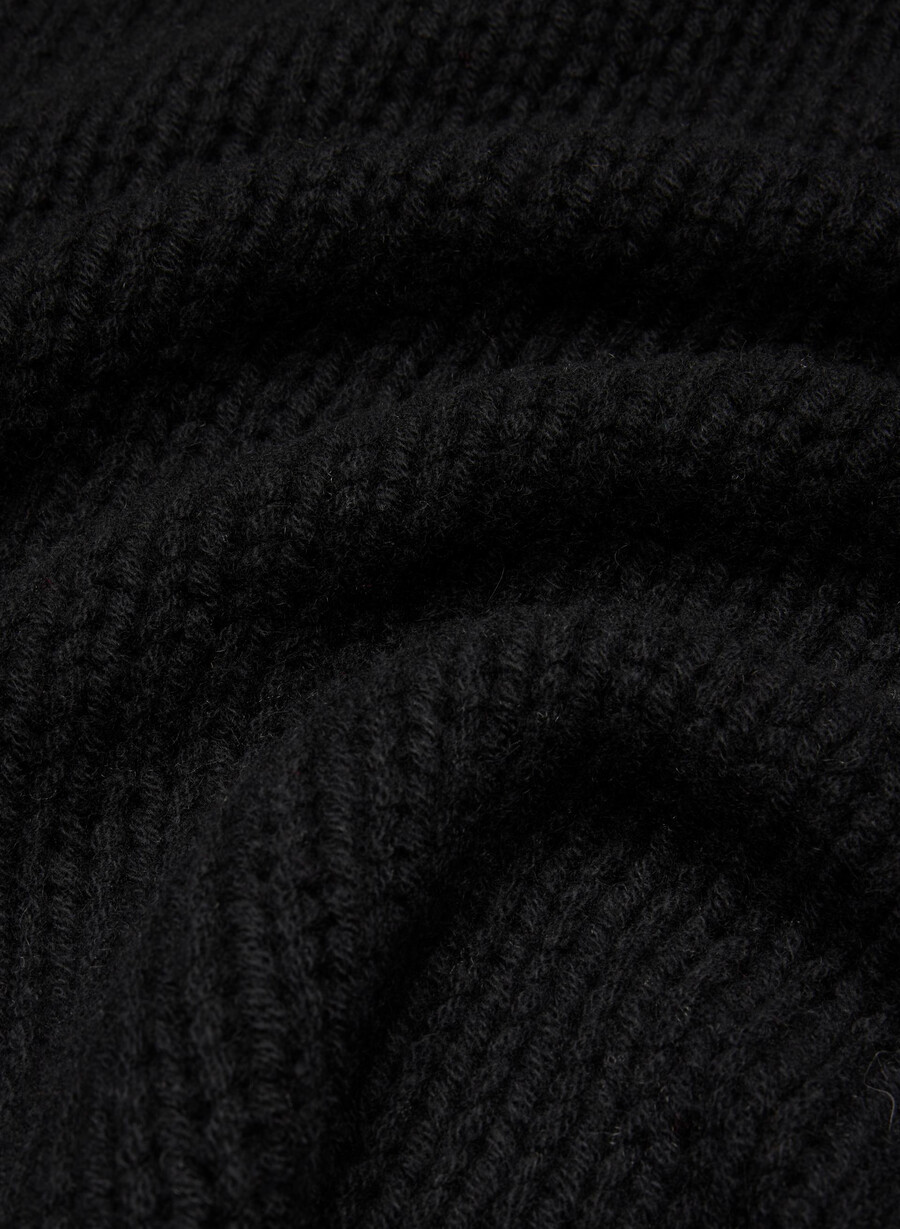 oversize-pullover aus kaschmir-mesh schwarz