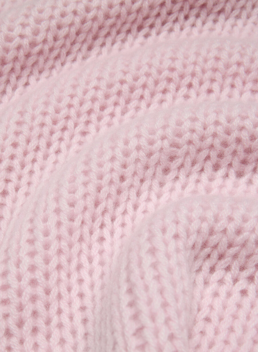 oversize-pullover aus kaschmir-mesh altrosa