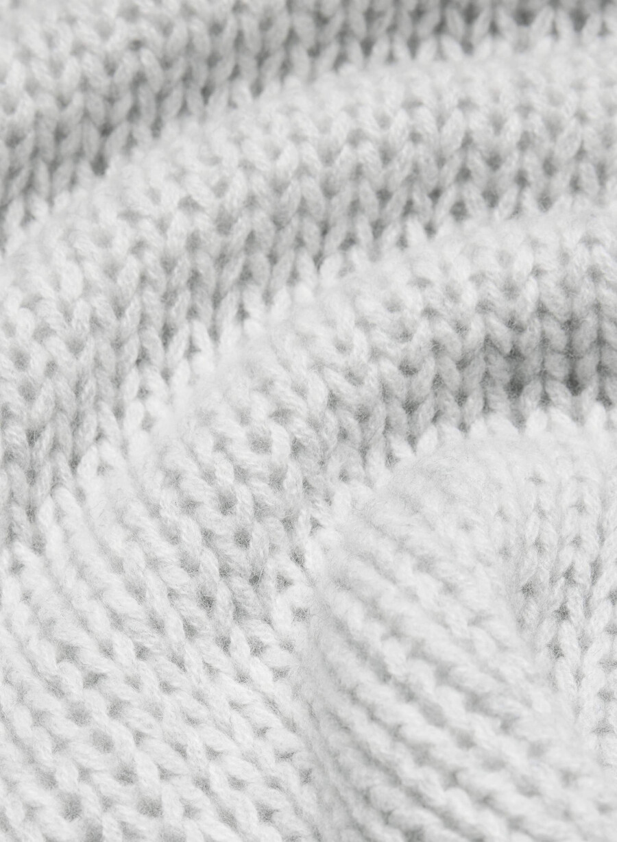 oversize-pullover aus kaschmir-mesh meliert chrom
