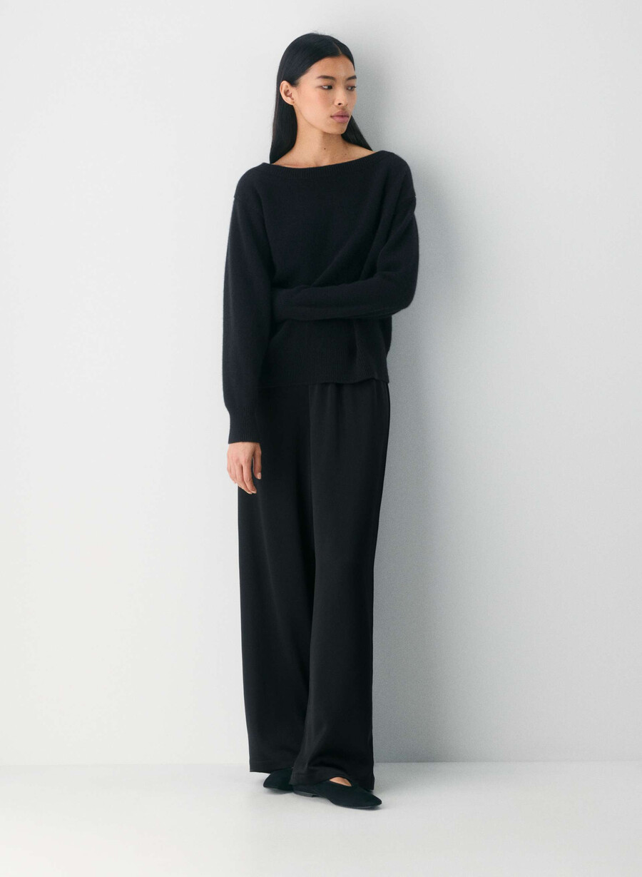 essential cashmere nuance pullover schwarz